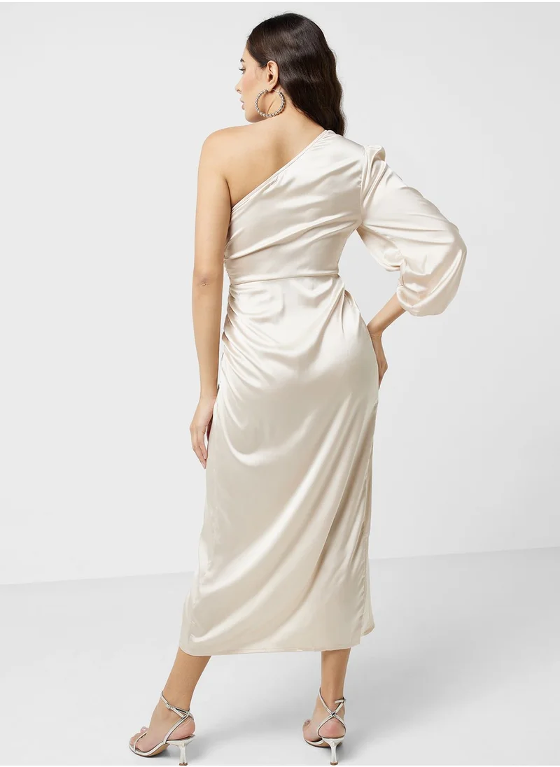 ELLA One Shoulder Waist Knot Dress