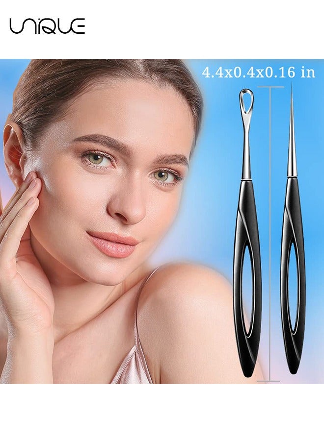 Unique Blackhead Remover Tool, 2 Pcs Pimple Popper Tool and Blemish Remover Extraction Tools for Estheticians Professional Pore Extractor Tools for Nose & Face Whitehead Popping, Blemish - Image 2
