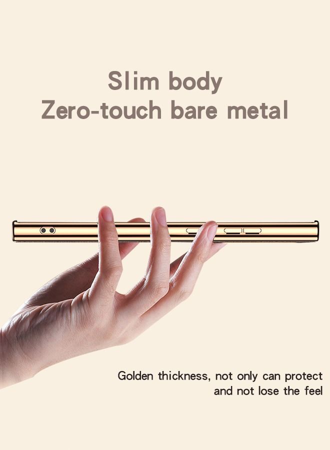 GROIC Compatible for Samsung Galaxy S23 Ultra 6.8" Case with 1 Pack Tempered Glass Screen Protector, High-end Leather Check Plated Edge Fine Hole Drop Protection Slim Case - Image 3