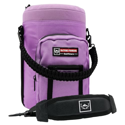 NATURE PIONEOR Insulated Water Bottle Holder with Shoulder Strap for One Gallon 128OZ Sports Water Jugs Bottles CarrierPouch Sleeve for Outdoor Camping HikingGym
