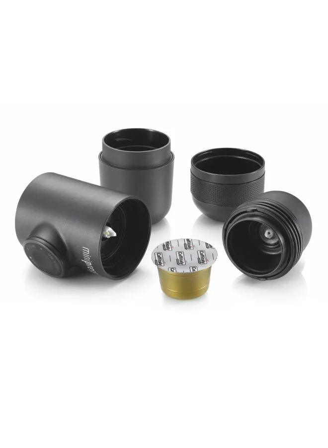 WACACO Minipresso NS | Hand Powered Espresso Machine | Works with Nespresso NS Capsules 70 ml WC-MINIP-NS Black