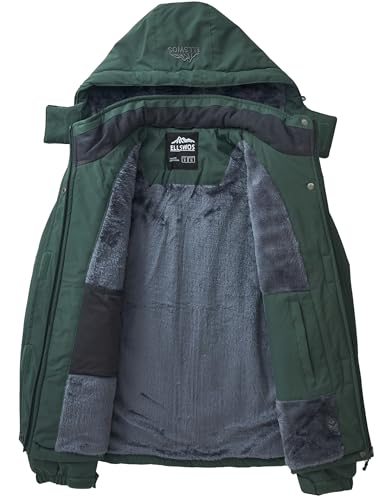 ELLSWOS Womens Winter Coats Waterproof Ski Jacket Warm Snow Jackets Windproof Windbreaker Hooded Raincoat - Image 4