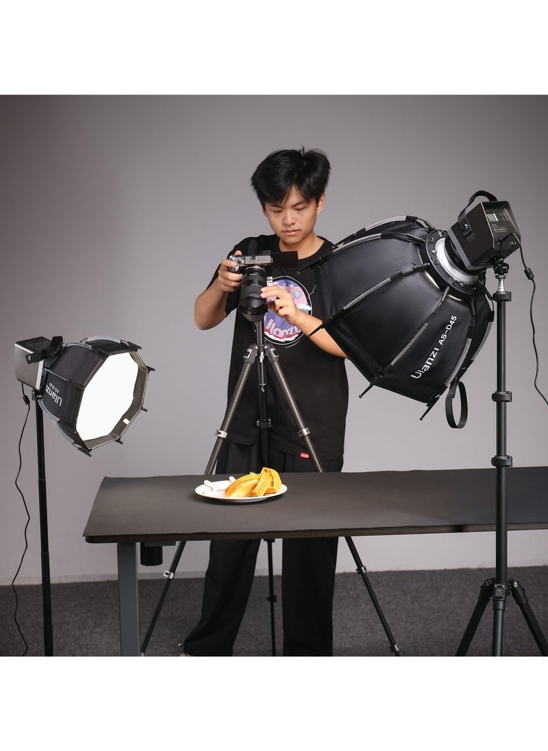 Ulanzi - Ulanzi TT43 Extendable Photography Light Stand, Adjustable 6.23ft Aluminum Light Tripod, Reversible Portable Studio Lighting Tripod for Continute Output Lighting/Strobe Light/Webcams/Cameras/Softbox - Image 1