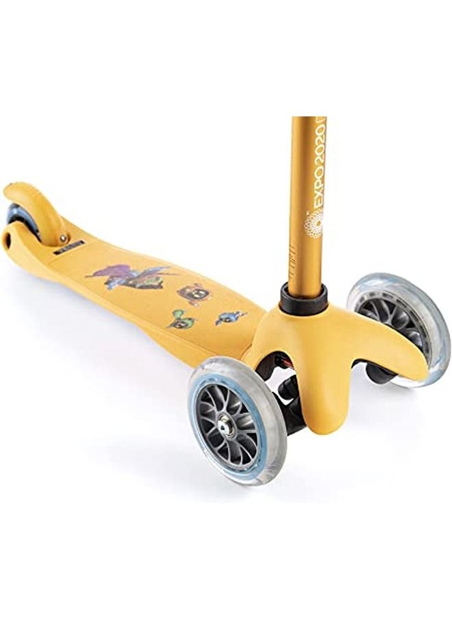 Micro - Expo 2020 Dubai Mascots Mini Micro Scooter Orange Opportunity Yellow Mm0305 | Foldable Scooter | Scooter for Kids | Led Scooter - Image 1