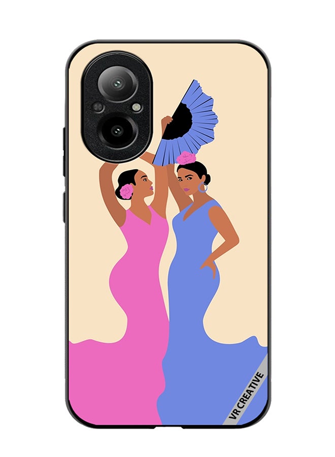 VR CREATIVE Protective Case Cover For Realme C67 4G Spanish Women Dancing Flamenco Design Multicolour - Image 1