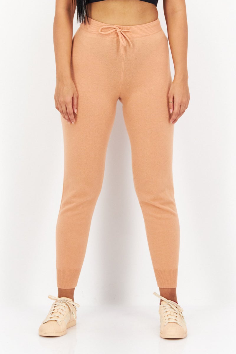Lyle & Scott Women Regular Fit Drawstring Joggers Pants, Dusty Peach  - Image 1
