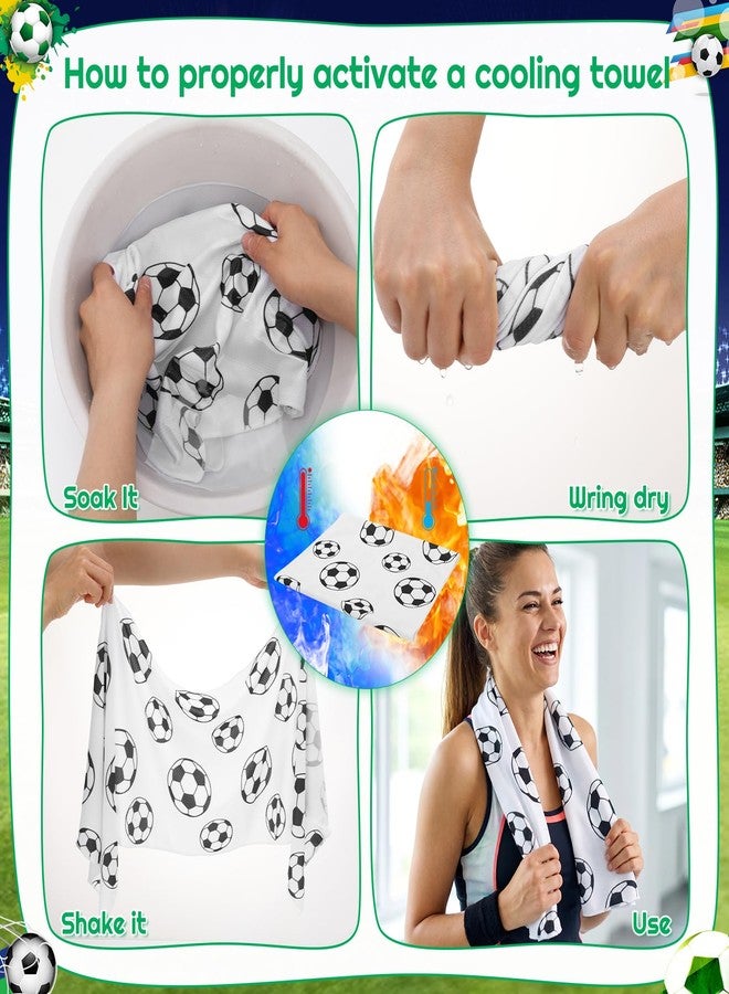 Hoemwarm 12 Set Soccer Cooling Towels, 40 x 12 Inch Breathable Soccer Football Volleyball Softball Cooling Towel with Carrying Pouch Bracelets Fast Drying for Sport Party Favors - Image 5