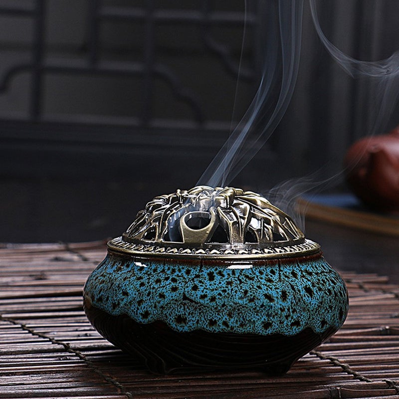 Sitong Ceramic Home Decoration Incense Sticks or Cones Burner Porcelain Incense Holder - Image 1