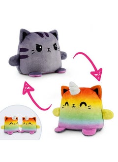 ; Plushmates ; Cat + Kittencorn ; Rainbow + Gray ; Happy + Angry ; The Reversible Plush That Hold Hands!
