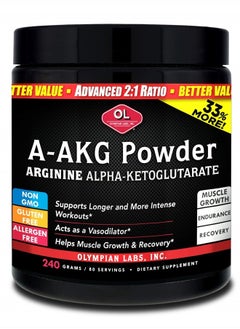 PSN A-AKG Powder for Men's Health, Energy & Sports Nutrition Performance, 80 Servings, 240 Gram Jar