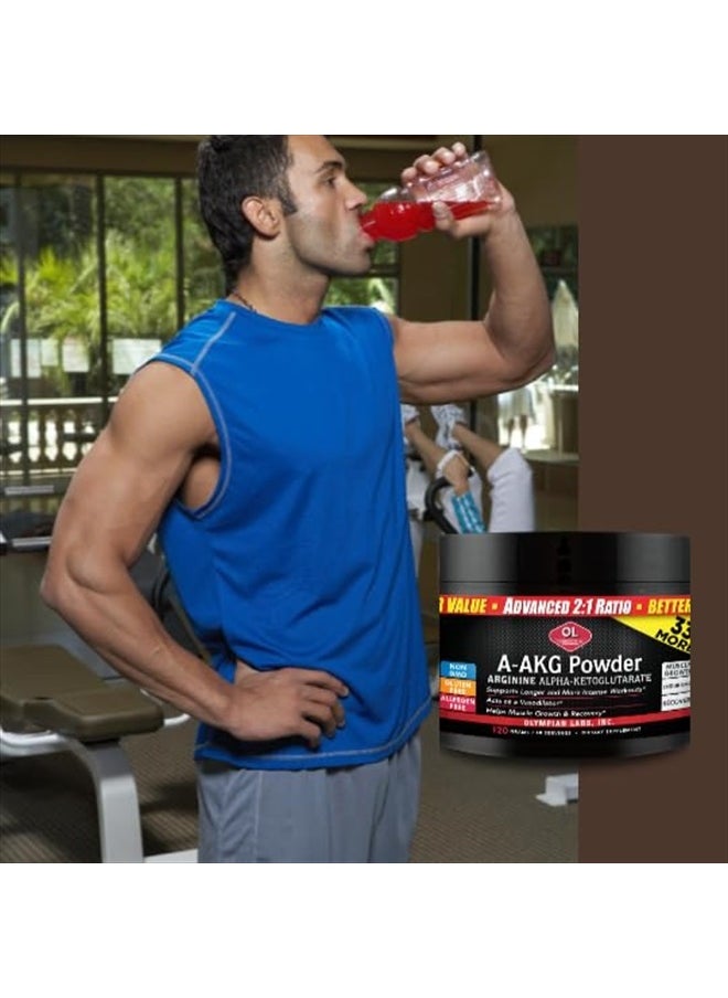 Olympian Labs - PSN A-AKG Powder for Men's Health, Energy & Sports Nutrition Performance, 80 Servings, 240 Gram Jar - Image 1