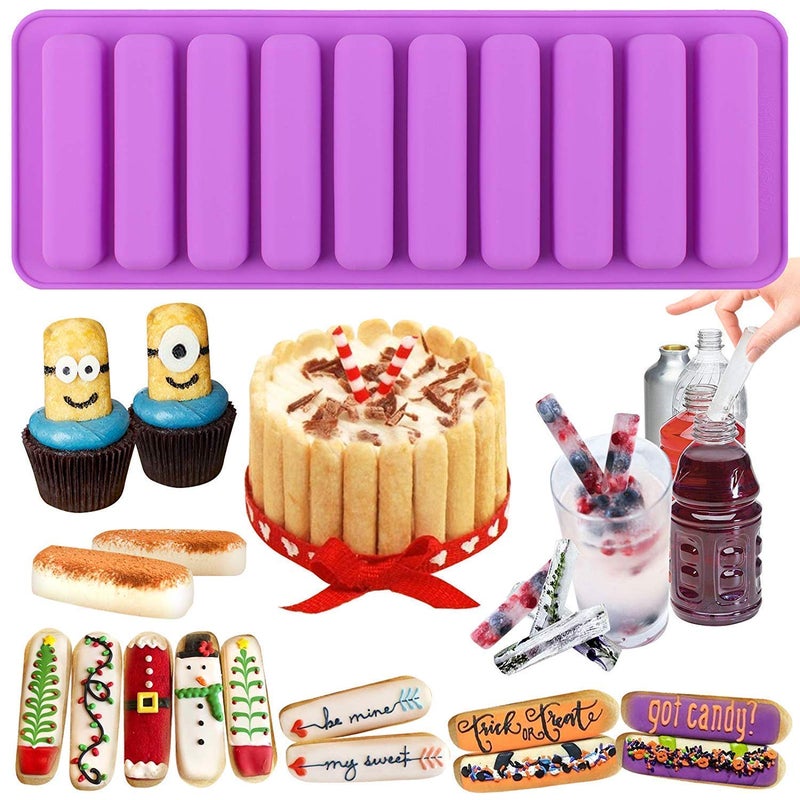 ASTECH INDIA Chocolate Mould Silicone Kitkat Shape Chocolate Mould Stick Shape iceCube Tray for Water Bottle Cake MouldPack of 1Assorted Color  - Image 1