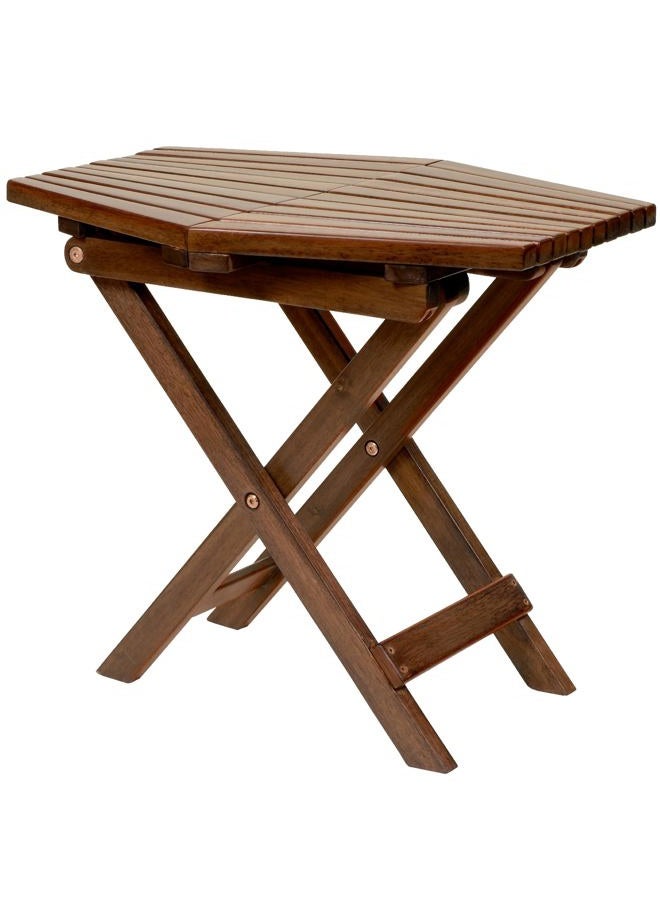 Clevermade Tamarack Folding Table - Outdoor Patio Furniture Accessory for Home Entertaining in the Patio, Backyard, and Deck, Cinnamon - Image 1