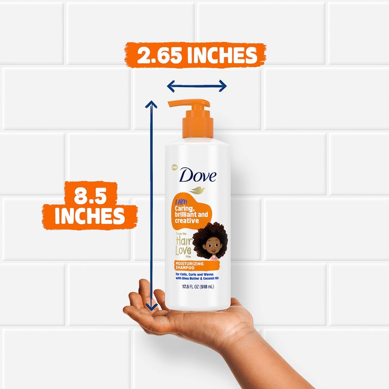Dove Shampoo and Conditioner Set - Love Collection, Curly , Kids, Wavy Hair Products 17.5 Oz (2 Piece Set) - Image 5