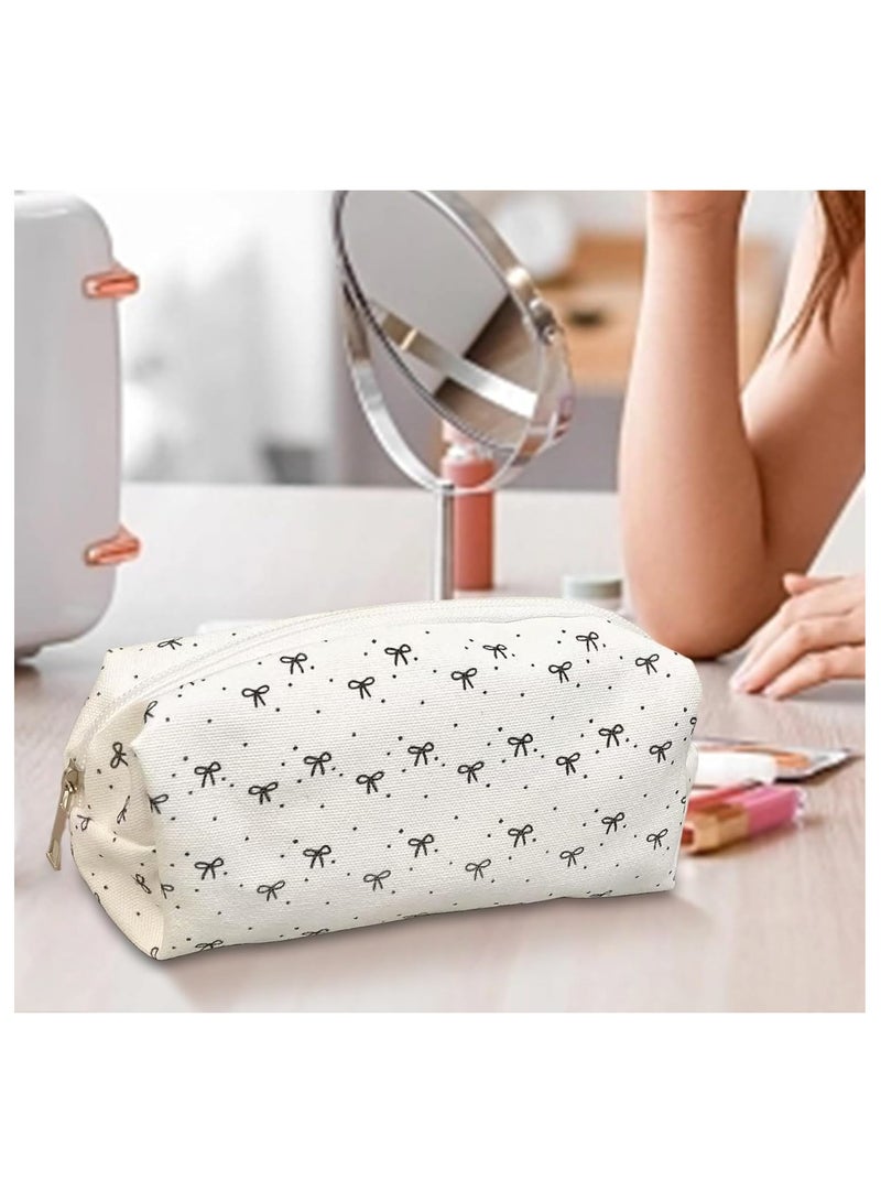 Pen Pouch - Pencil Case Pouch | Ziplock Bag Aesthetic Bow Pattern Stationery Portable Large Capacity Boxes for Classroom Teen Kids College Girls Travel Crafts - Image 3