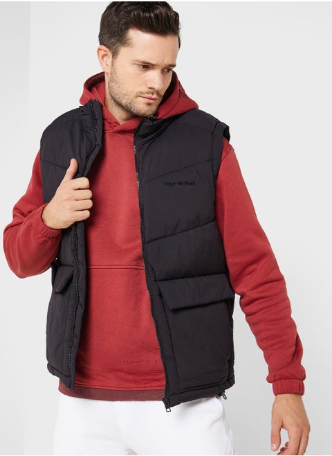 Zip Through Puffer Gilet