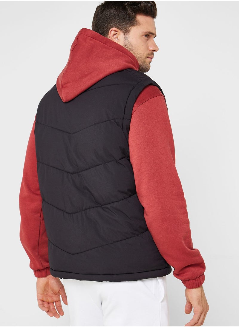 Zip Through Puffer Gilet