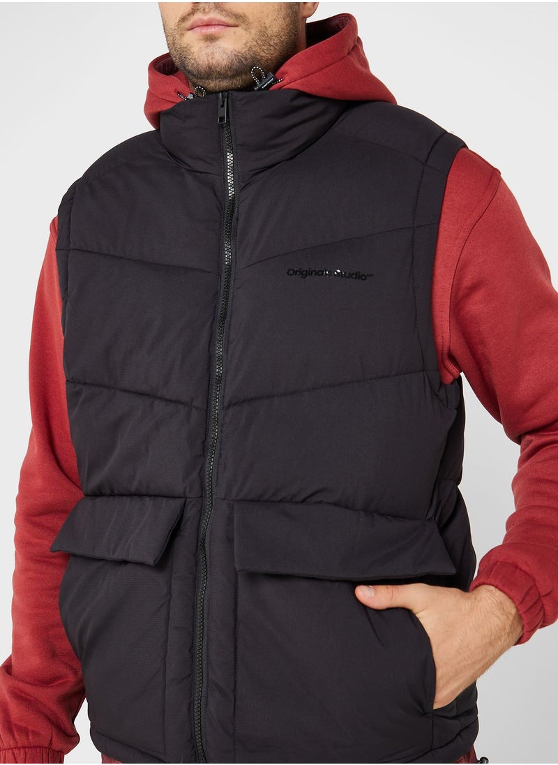 Zip Through Puffer Gilet