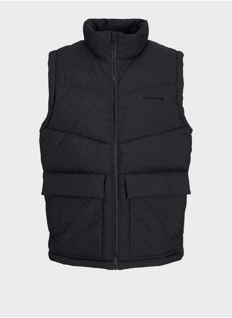 Zip Through Puffer Gilet