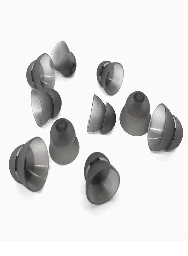 Anico Smokey Hearing Aid Power Domes Close Domes Ear tips for ReSound Sure Fit Style RIC RITE and Open Fit BTE Hearing Amplifier with Cleaning tools Brush Cleaner and Carry Case (Smokey, Small) - Image 2