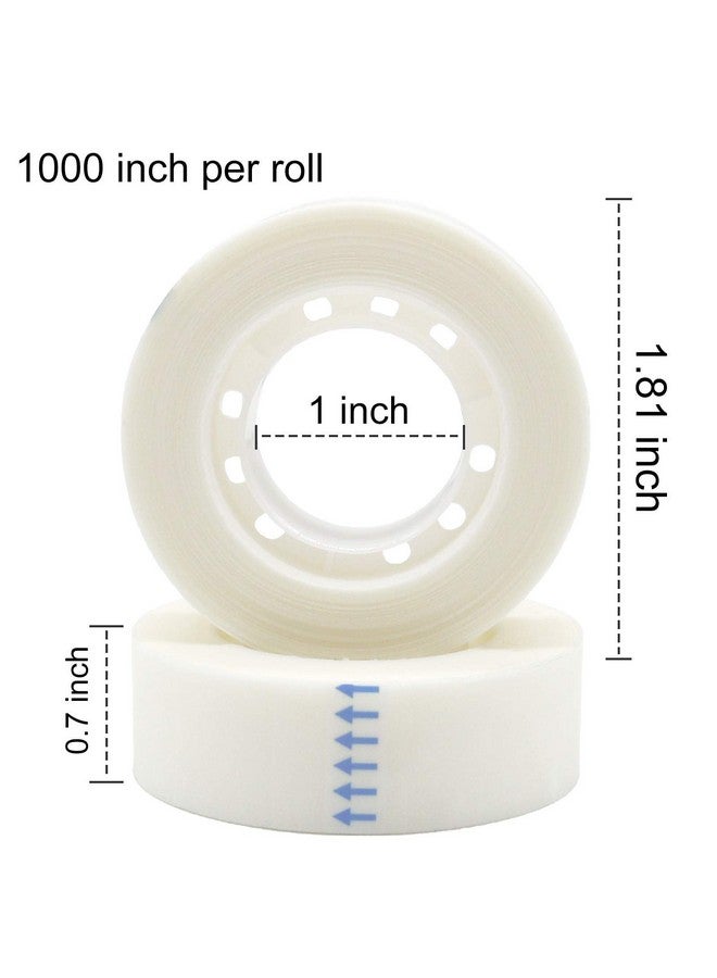 OWLKELA 12 Rolls Matte Adhesive Tape, Matte Finish Invisible Tape, Foggy Translucent Tape Great For Correction And Labeling, Compatible With Standard Tape Dispenser, 0.7 In X 1000 Inches - Image 2