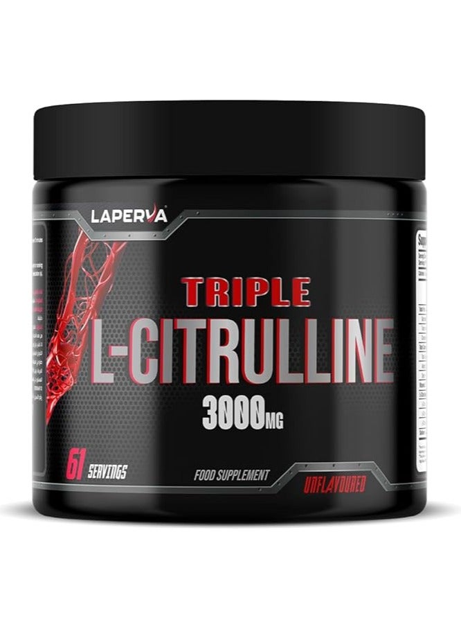 Laperva Triple L-Citrulline 3000 mg with Vitamin C Potent Endurance Unflavored 61 Servings