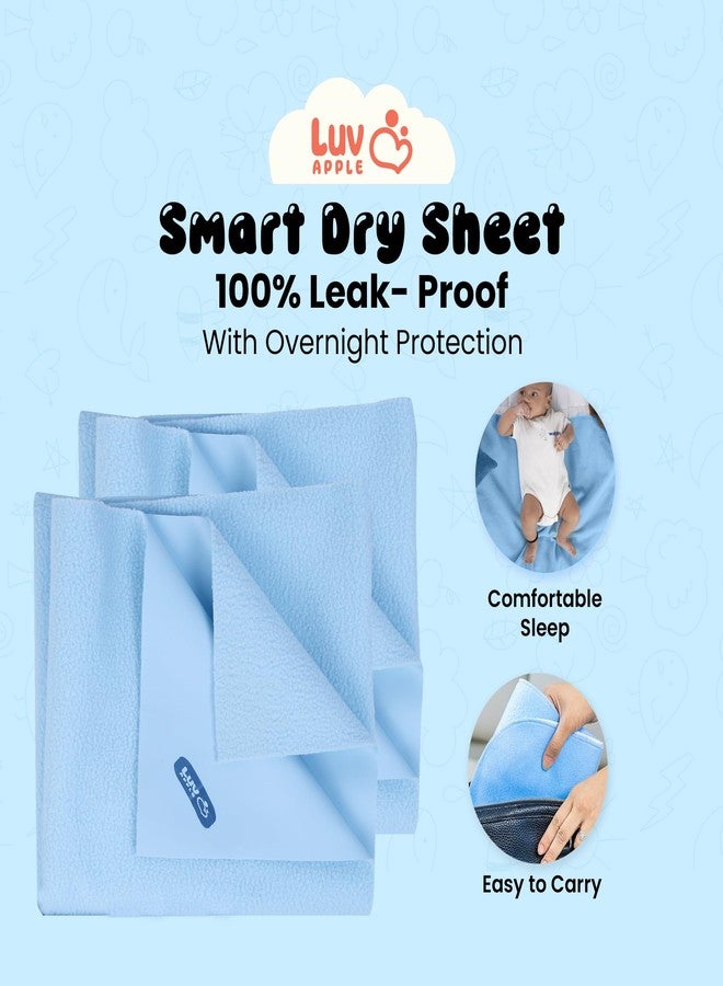Luv Apple Dry Sheet for Baby | Extra Absorbent & Reusable | Bed Protector Sheet for Babies & Toddlers |Urine Sheet |Dry Mat Pack of 2 (Small, Baby Pink & Sky Blue) (50CmX70Cm) - Image 3