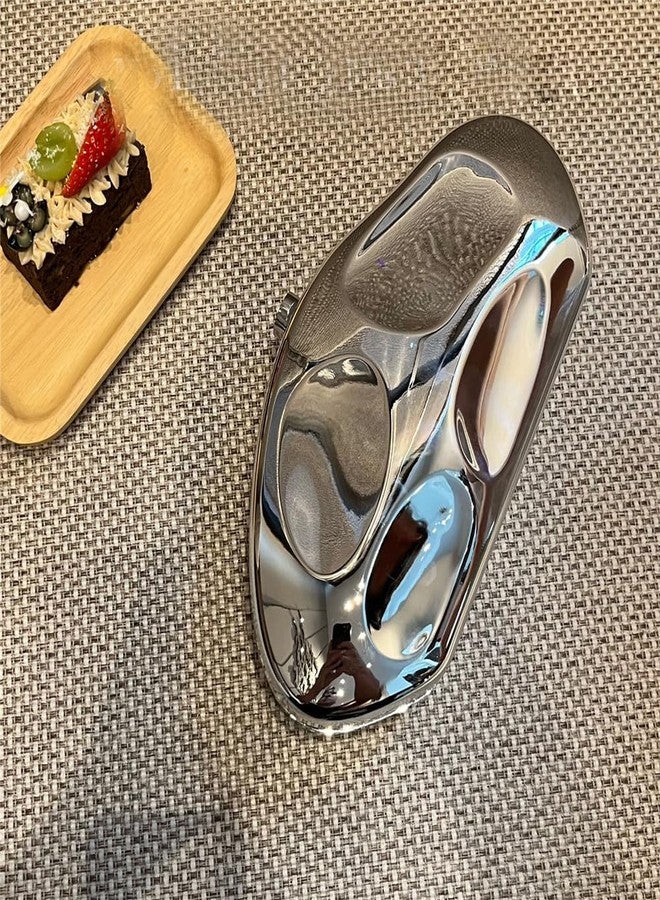 CUXVA Acrylic Shell Clutch Purse for Women Silver Metallic Bag Elegant Large Designer Acrylic Evening Handbag for Wedding Party Prom - Image 3