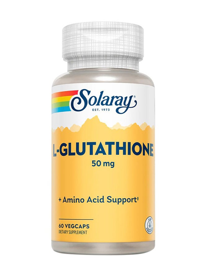 L Glutathione 50mg Vegetarian Capsules For Antioxidant Support, Pack of 60's