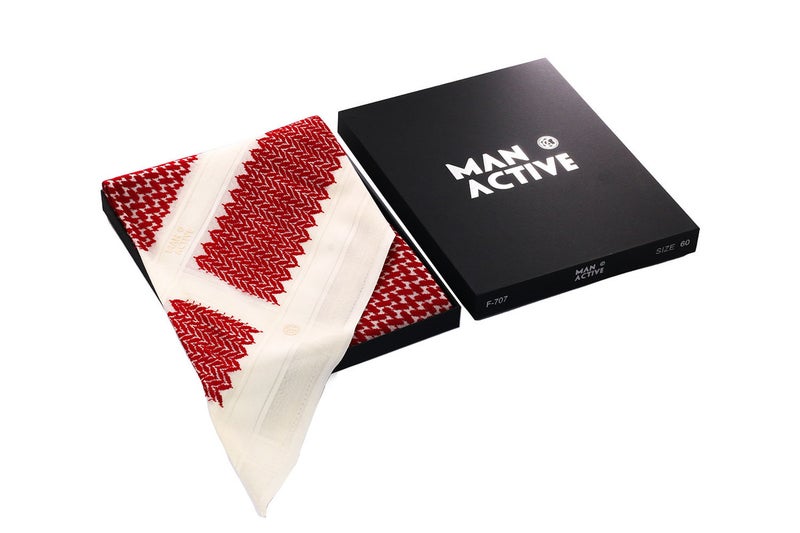 Active Man Winter Shemagh – Red-Sugar - Image 2