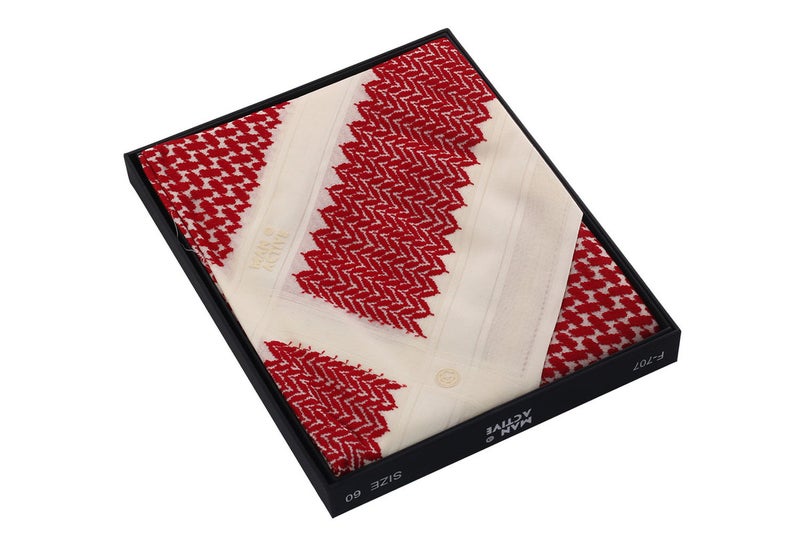 Active Man Winter Shemagh – Red-Sugar - Image 1