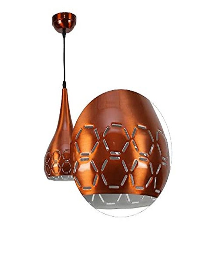 Areezo Cutting Design Hanging ceiling Pendant Light For living room Bedroom dining room balcony Home Decoration Kitchen hall railing stylish fancy light cluster lighting Modern Lamp Scones Office Hotel Decor (COPPER) - Image 5