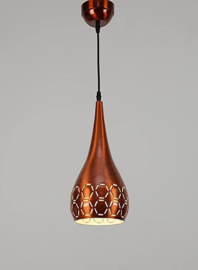 Areezo Cutting Design Hanging ceiling Pendant Light For living room Bedroom dining room balcony Home Decoration Kitchen hall railing stylish fancy light cluster lighting Modern Lamp Scones Office Hotel Decor (COPPER) - Image 3