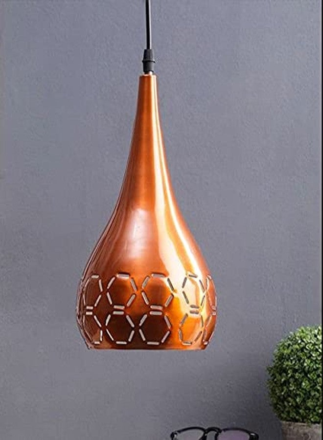 Areezo Cutting Design Hanging ceiling Pendant Light For living room Bedroom dining room balcony Home Decoration Kitchen hall railing stylish fancy light cluster lighting Modern Lamp Scones Office Hotel Decor (COPPER) - Image 2