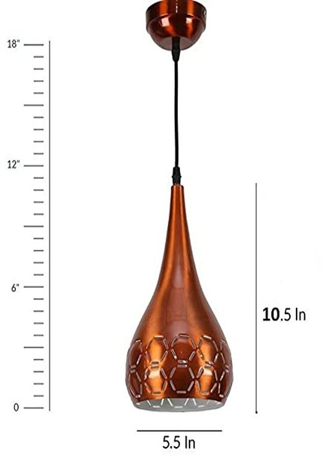 Areezo Cutting Design Hanging ceiling Pendant Light For living room Bedroom dining room balcony Home Decoration Kitchen hall railing stylish fancy light cluster lighting Modern Lamp Scones Office Hotel Decor (COPPER) - Image 4