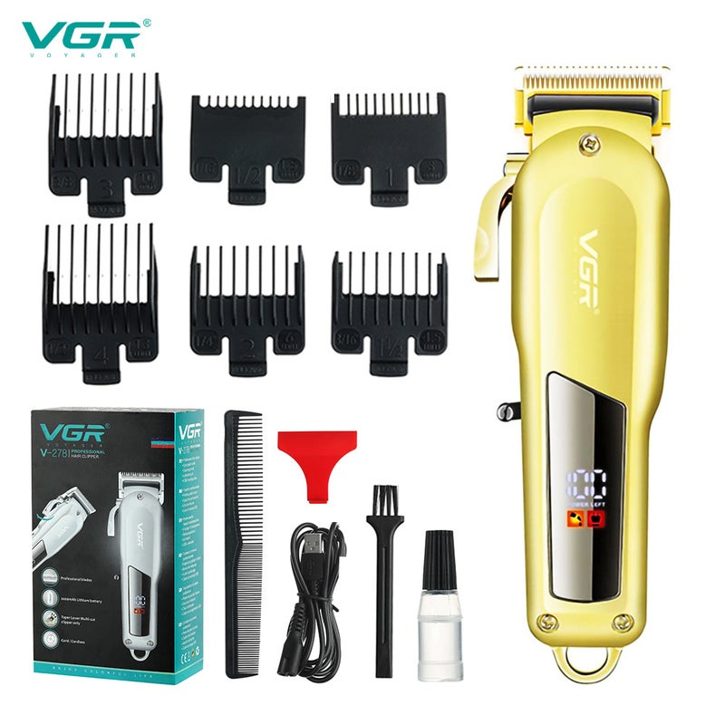 Vgr278 Electric Clipper High-Power Fast Charging Electric Clipper Adjustable Lcd Digital Display Hair Salon Household Electric Hair Clipper - Image 1