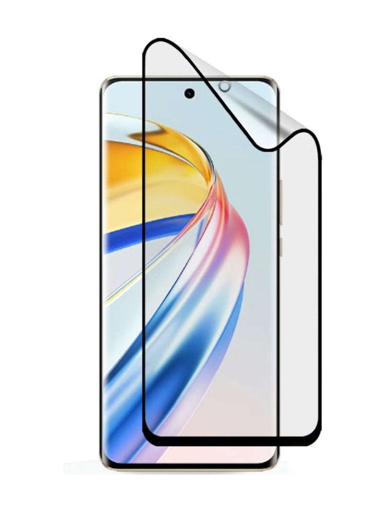 فيلم سيراميك لهاتف Honor X9B واقي شاشة مضاد للتوهج ومضاد لبصمات الأصابع بتقنية اللمس ثلاثي الأبعاد، سطح غير لامع، فيلم نانو سيراميك لهاتف Honor X9B شفاف/أسود - Image 1