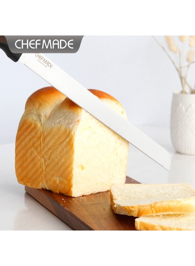 شيف ميد سِكِّين خبز مُزَوَّد بِنَصل مَسْنَنة مِن الفولاذ المقاوم للصدأ - Image 3