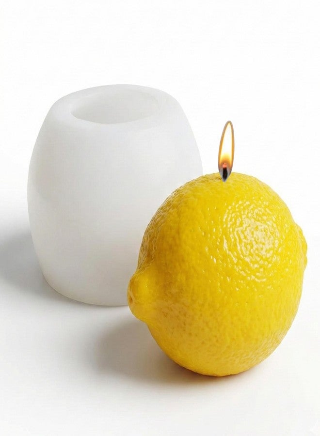 SOFTCREATO Lemon Candle Mould Silicone for Candle Making | 3D Fruit Wax Melt Mold Big Size | Decorative Citrus Soap Resin Bath Bomb Aromatherapy DIY Craft Mould - Image 1