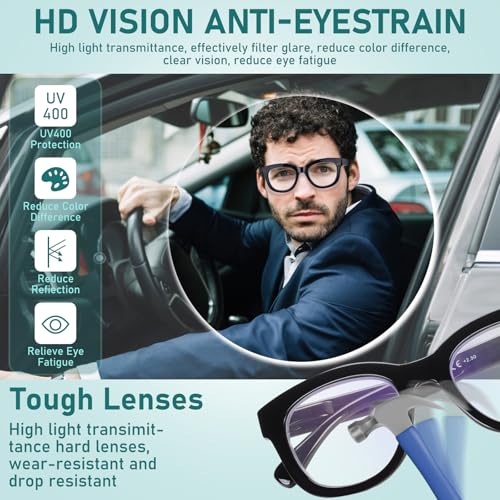 CHOFILORD Progressive Multifocus Reading Glasses for Women Men Blue Light Blocking Computer No Line Multifocal Readers (A5 Multicolor, 1.5, Diopters) - Image 5