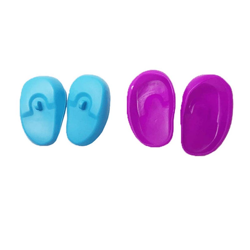 3 Pairs Waterproof Silicone Ear Covers Hairdressing Dye Coloring Ear Cover Earmuff Protectors Ear Cap Salon Hair Styling Tool for Hairdressing Shop and Home Personal Use Random Color