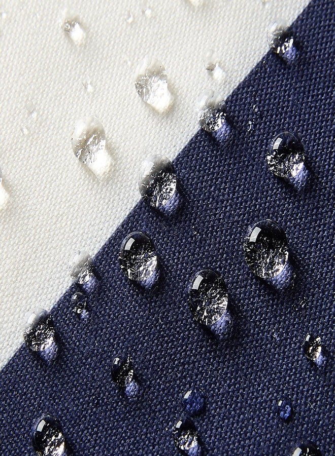 Allorry Outdoor Pillow Covers 18x18 Set of 2 Navy Blue Striped Decoration Throw Pillow Covers for Spring Summer Outdoor Waterproof Garden Patio Furniture Sofa Bed Home Decor JB007-D18 - Image 3