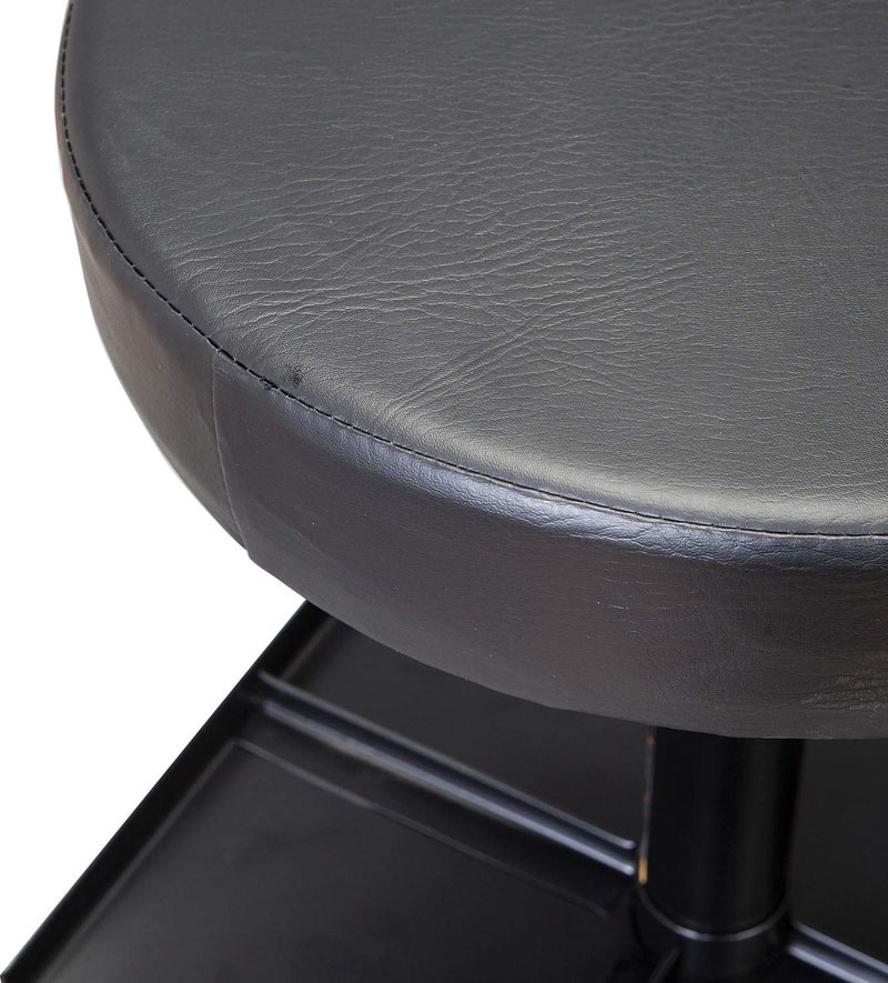 Torin ATR6350B Rolling Pneumatic Creeper Garage/Shop Seat: Padded Adjustable Mechanic Stool with Tool Tray Storage, Black - Image 5