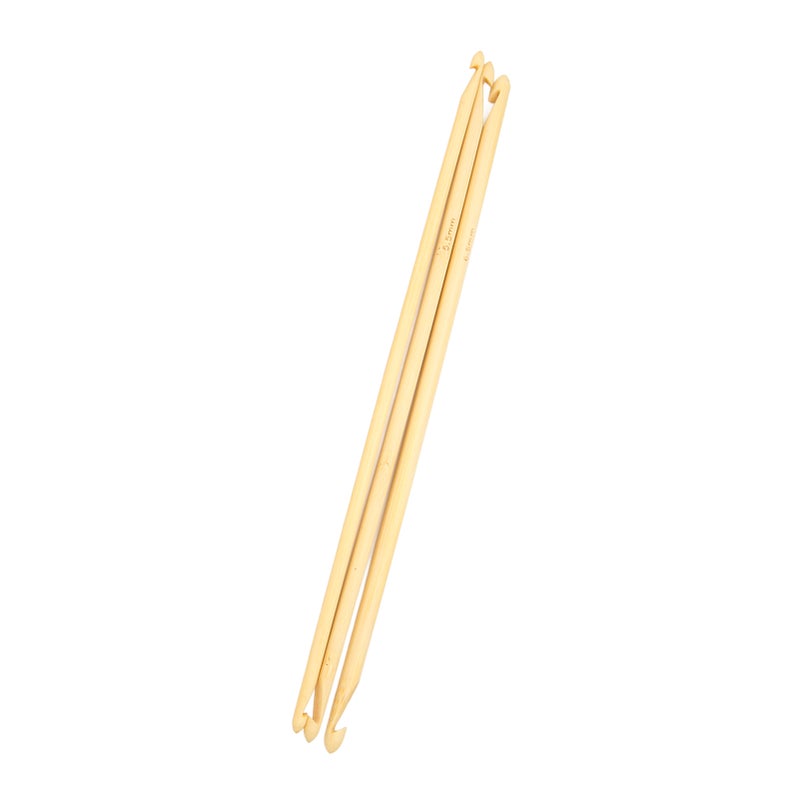 3Pcs Crochet Hook Set Assorted Size Double Ended Anti Slip Bamboo Tunisian Crochet Hooks for Knitting Sewing - Image 3