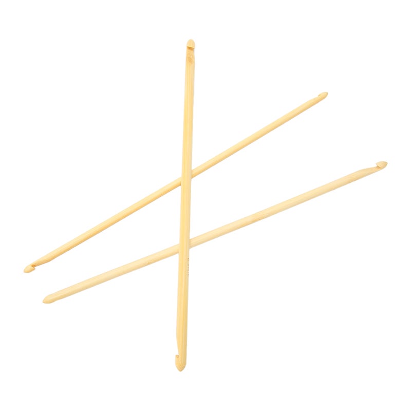 3Pcs Crochet Hook Set Assorted Size Double Ended Anti Slip Bamboo Tunisian Crochet Hooks for Knitting Sewing - Image 1