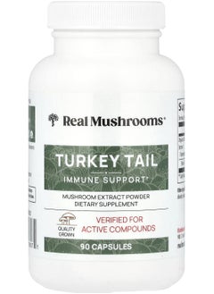Real Mushrooms Turkey Tail, Mushroom Extract Powder, 90 Capsules 
