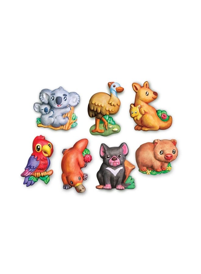 4m Mould & Paint Australian Animals Craft Kit (7 Magnets) - Image 2