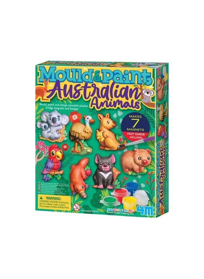 4m Mould & Paint Australian Animals Craft Kit (7 Magnets) - Image 1