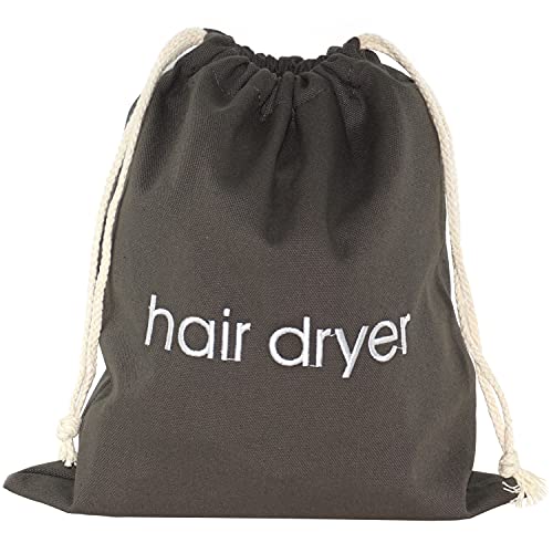 IFAMIO Hair Dryer Bag Cotton Drawstring Hairdryer Storage Container for Makeup Tools, Straightener 11.8 X 13.8 Inch Travel Cotton Organizer Cover for Home, Hotel - Image 1
