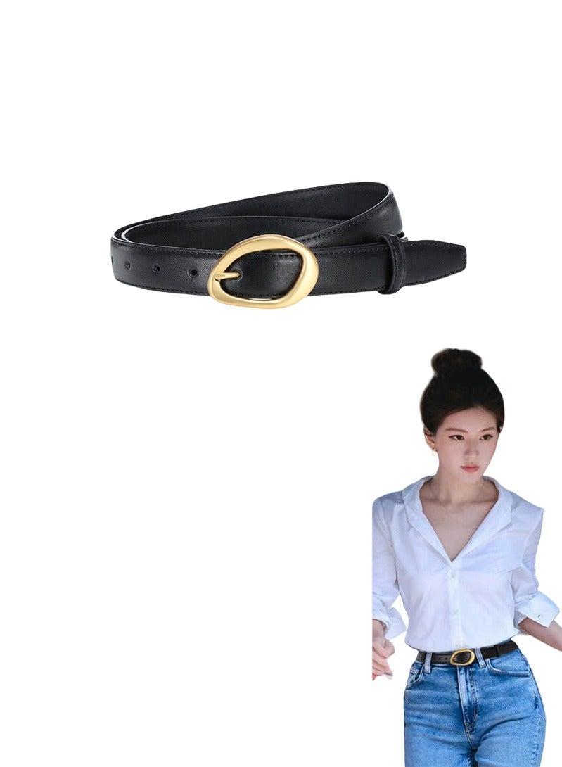 Generic Women's Fashion Belt - PU Leather Casual Belt with Gold Buckle for Jeans & Dresses - Image 1
